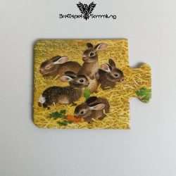 Tiere Und Ihre Kinder Kartenhälfte Kaninchenjunge