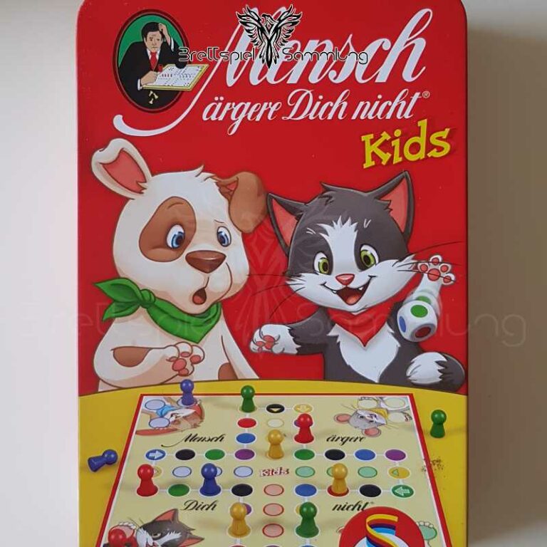 Schmidt Spiele Mensch ärgere Dich Nicht Kids & Kniffel Kids – 2 Brettspiele In Metalldose, Ab 4 Jahren