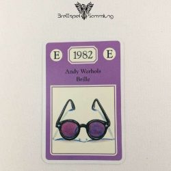 Adel Verpflichtet Sammelkarte E 1982 Andy Warhols Brille