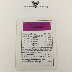 Monopoly Silber Edition Besitzrechtkarte Hafenstraße